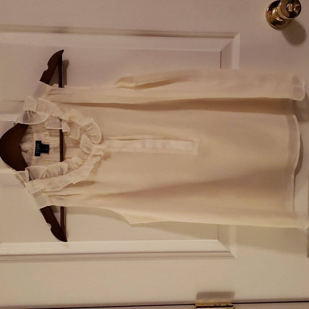 J. Crew Ruffle Collar Cream Cami - Picture 11 of 16